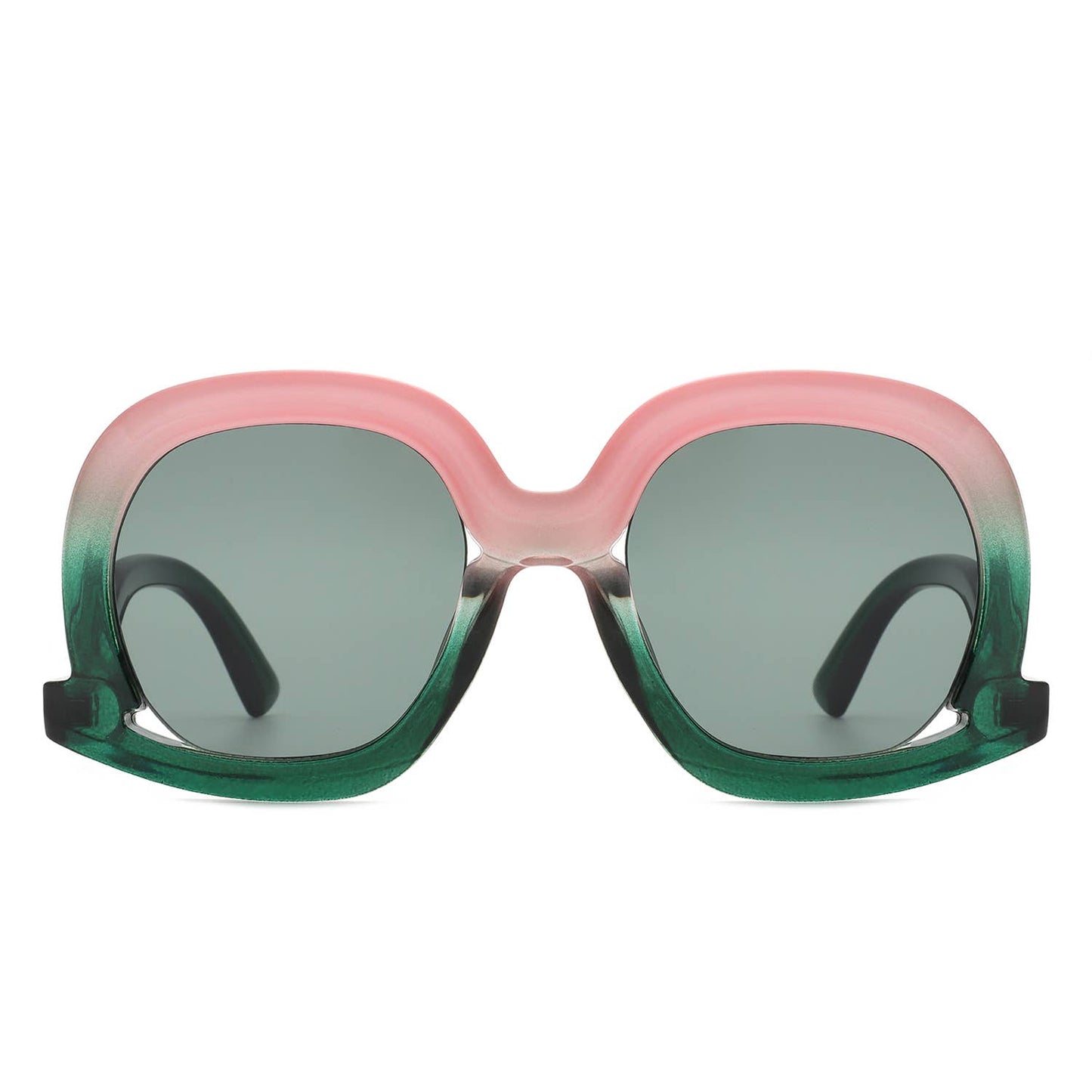 Women Round Oversize Geometric Irregular Fashion Sunglasses