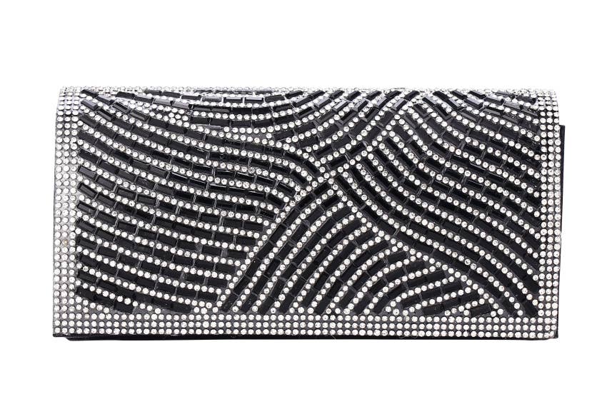 Ladies Crystal Rhinestone Glitter Clutch Evening Bag