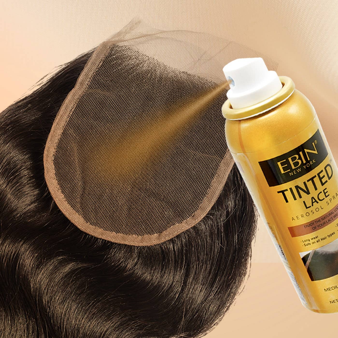 Tinted Lace Aerosol Spray 150ml - Light Warm Brown