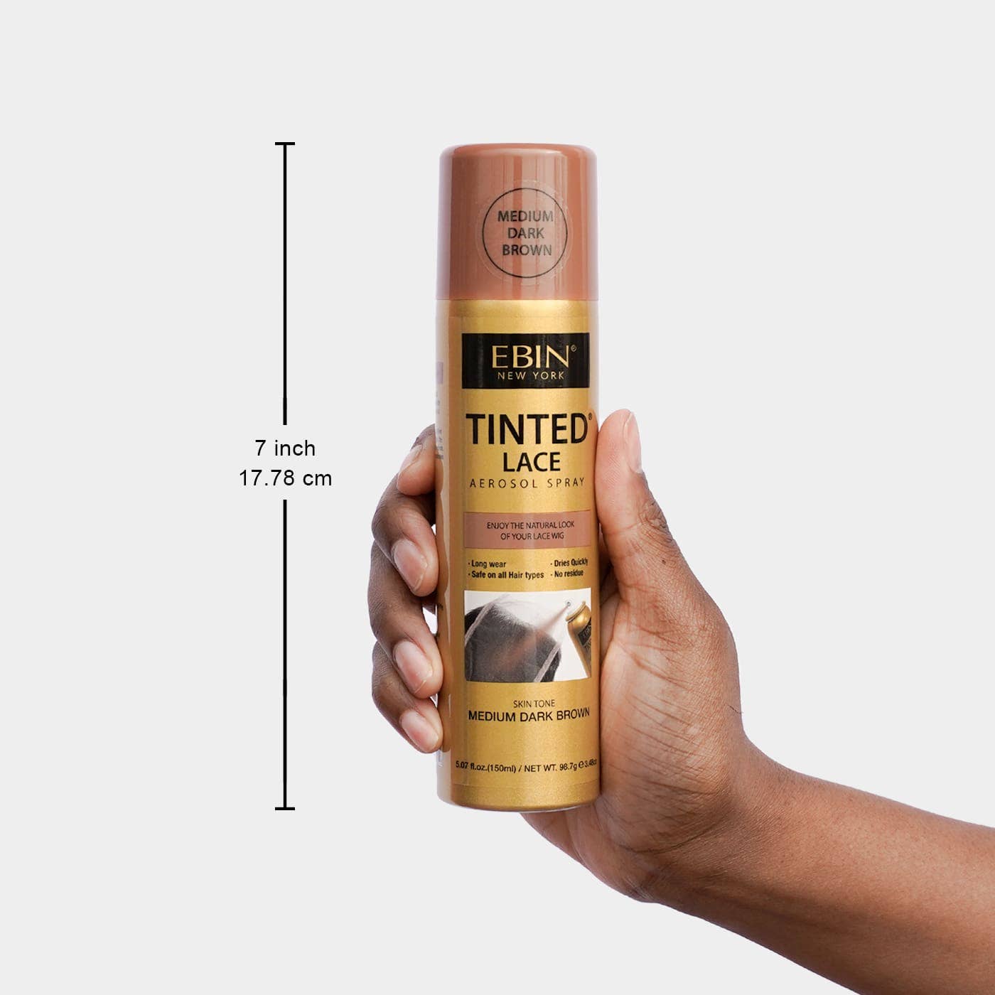 Tinted Lace Aerosol Spray 150ml - Light Warm Brown