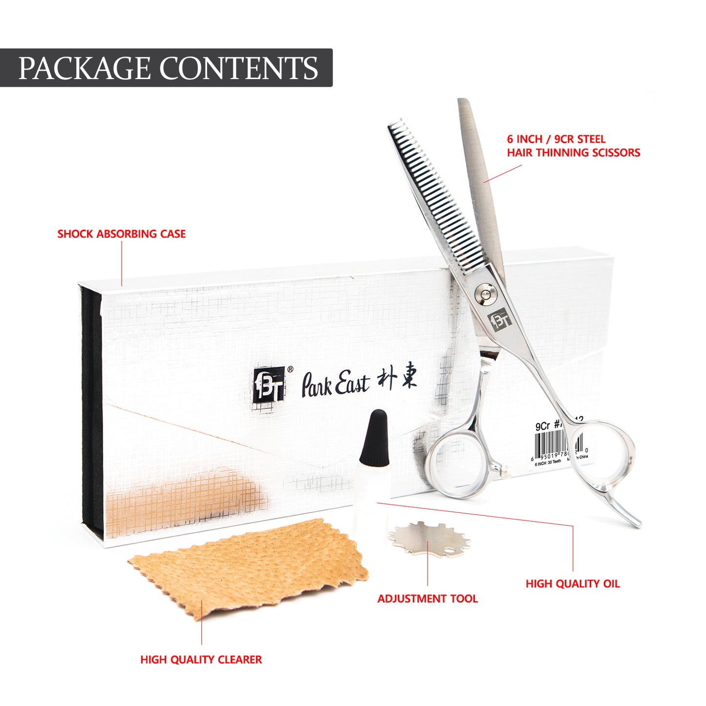 PROFESSIONAL 6″ SALON HAIR THINNING SCISSORS