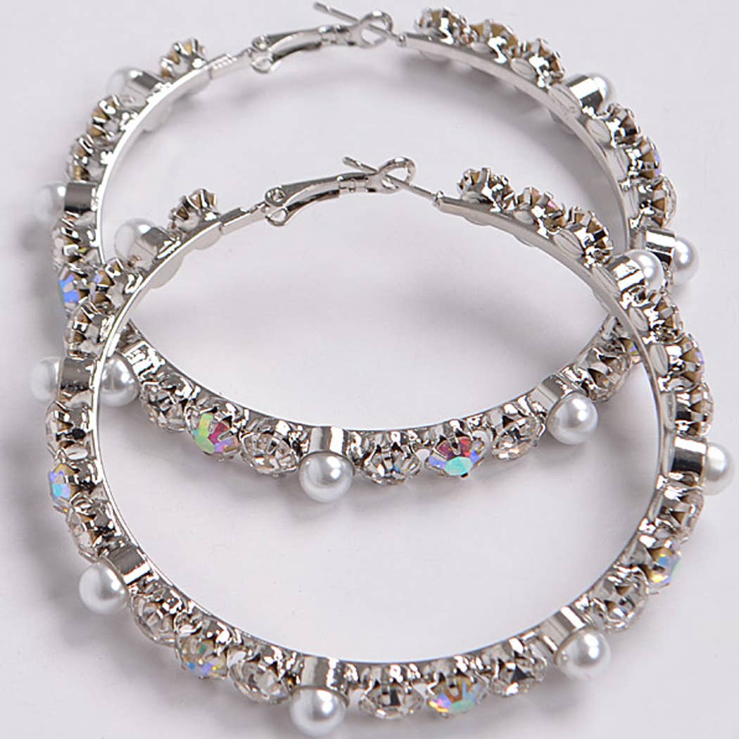 Luxury Stones Hoop Earrings