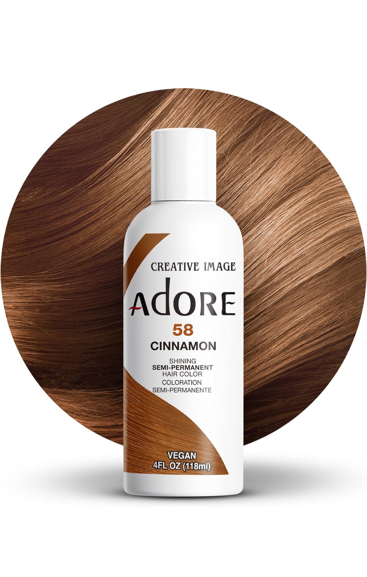 ADORE SEMI H/C 58 CINNAMON 4OZ