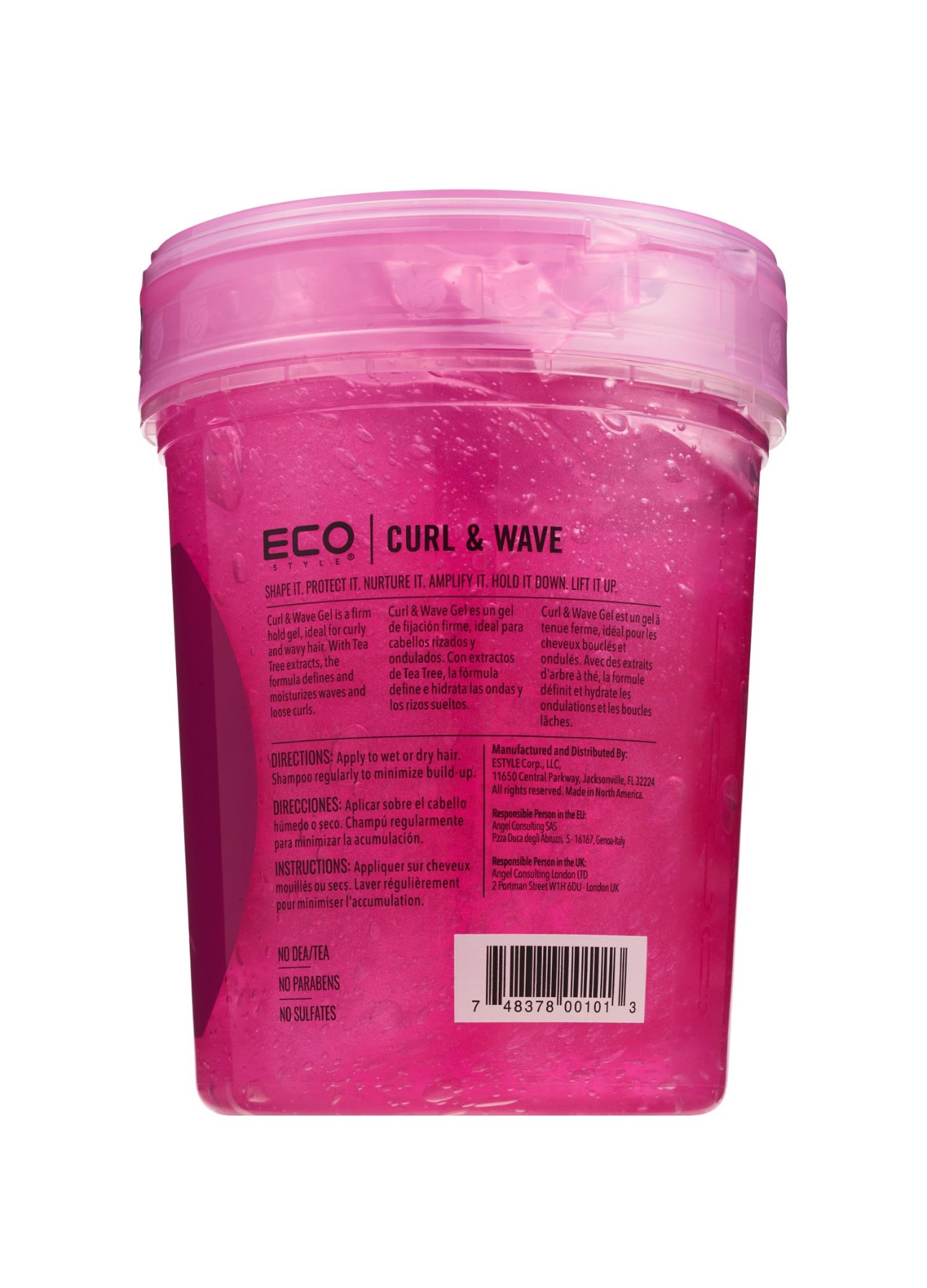 ECO STYLE GEL PINK CRL&WAVE 32Z