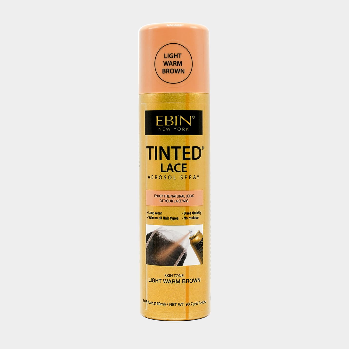 Tinted Lace Aerosol Spray 150ml - Light Warm Brown