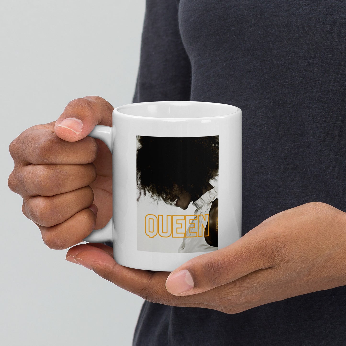 White glossy mug