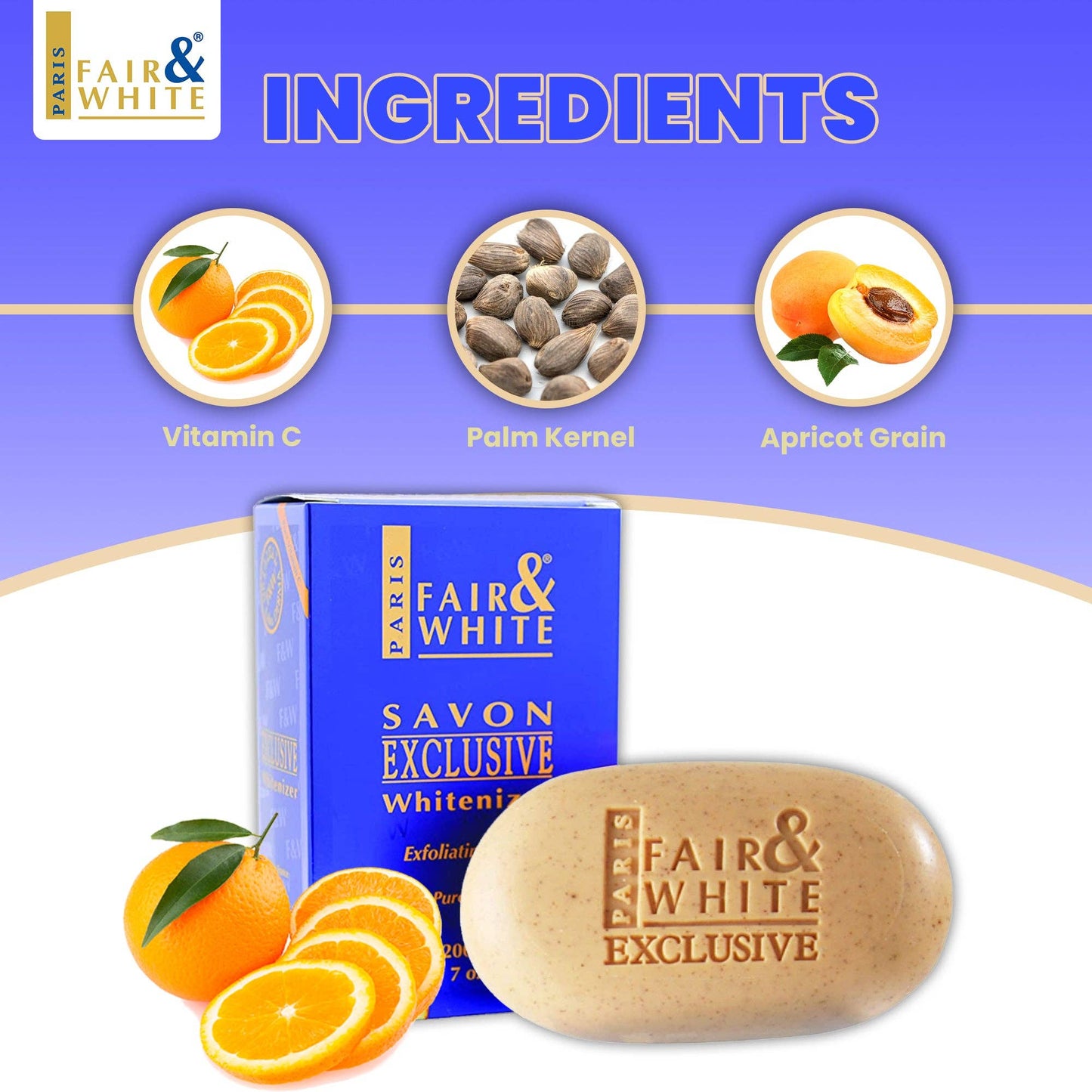 Fair & White Exclusive Exfoliating Soap with Pure Vitamin "C