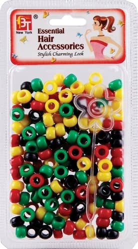 ROUND BEADS -  SMALL - AFRO ASSORTED