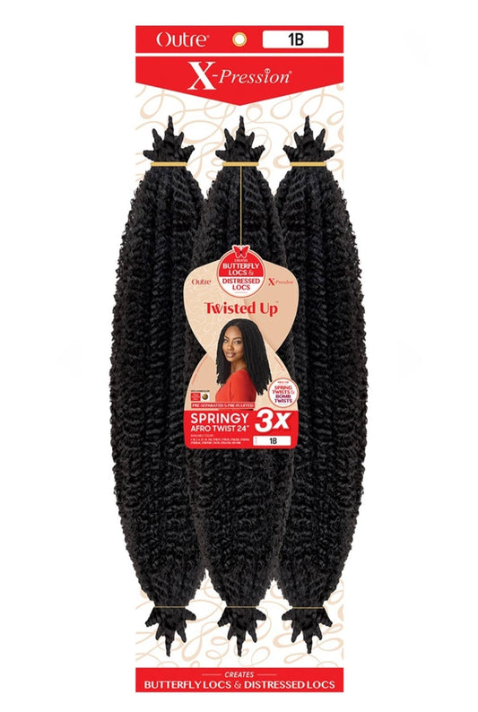 Outre Crochet Braid Twisted Up 3X Springy Afro Twist