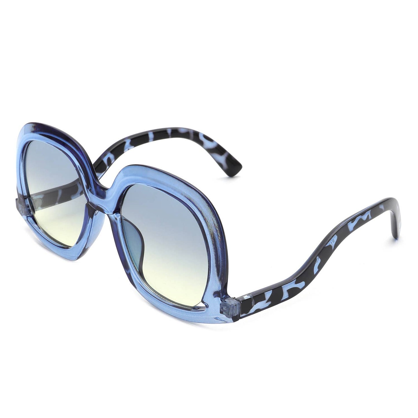 Women Round Oversize Geometric Irregular Fashion Sunglasses