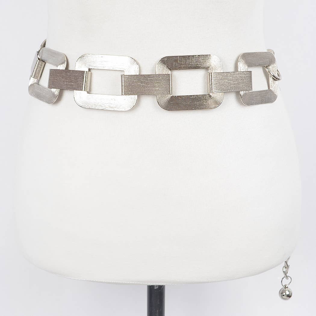 Multi Square Metal Chain Belt
