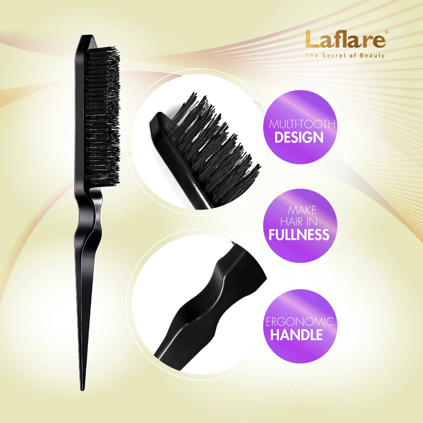 Edge Bond Control Gel Set with Comb Set for Hair Styling