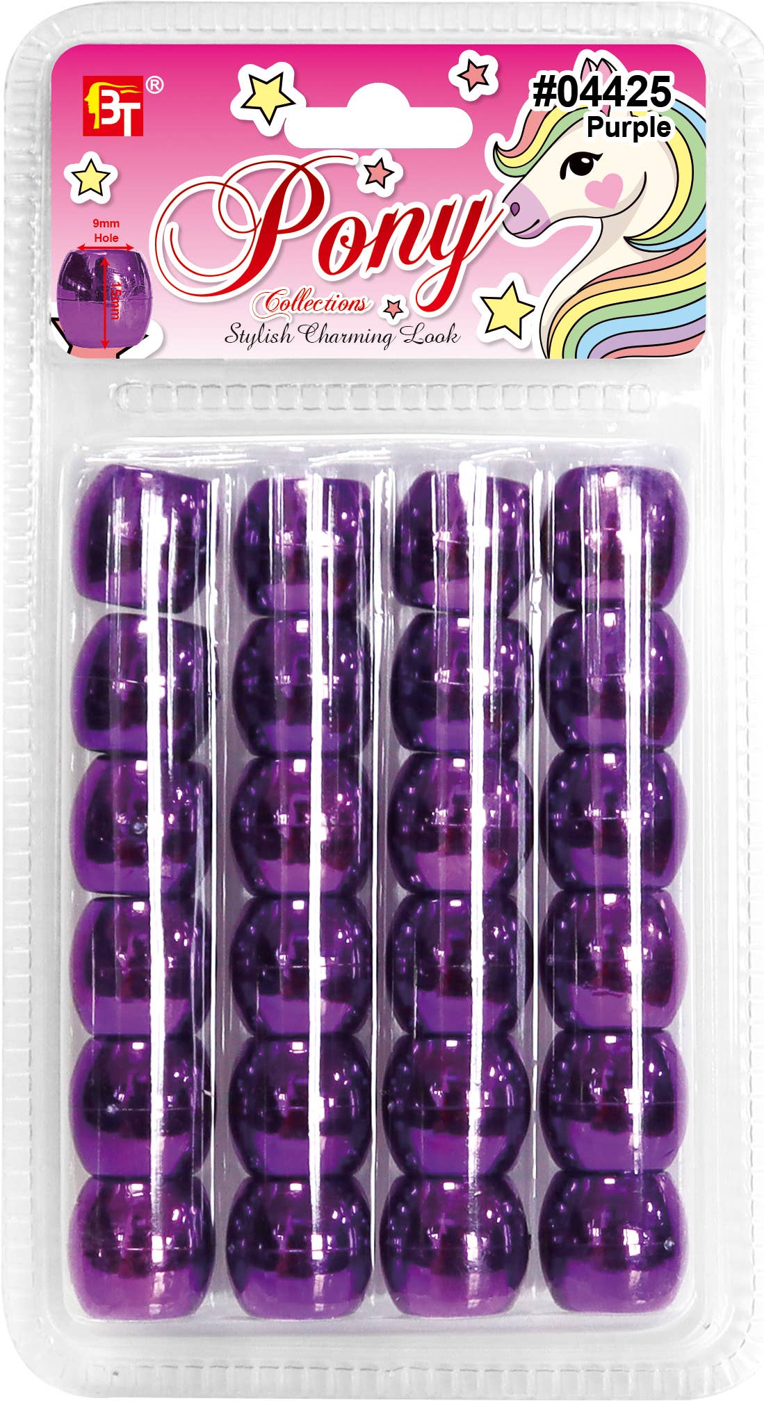 METALIC JUMBO ROUND BEADS (PURPLE)