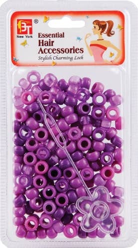 ROUND BEADS -  SMALL - PURPLE ASSORTED