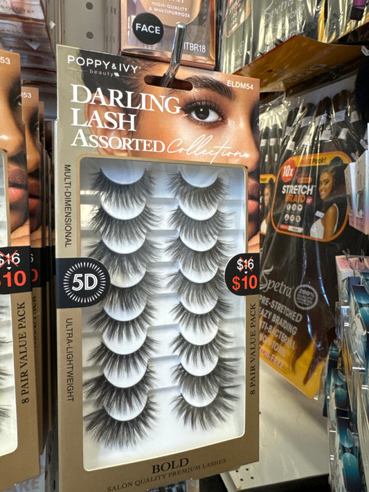 P&I DARLING LASHES ASSORTED 8 PK BOLD