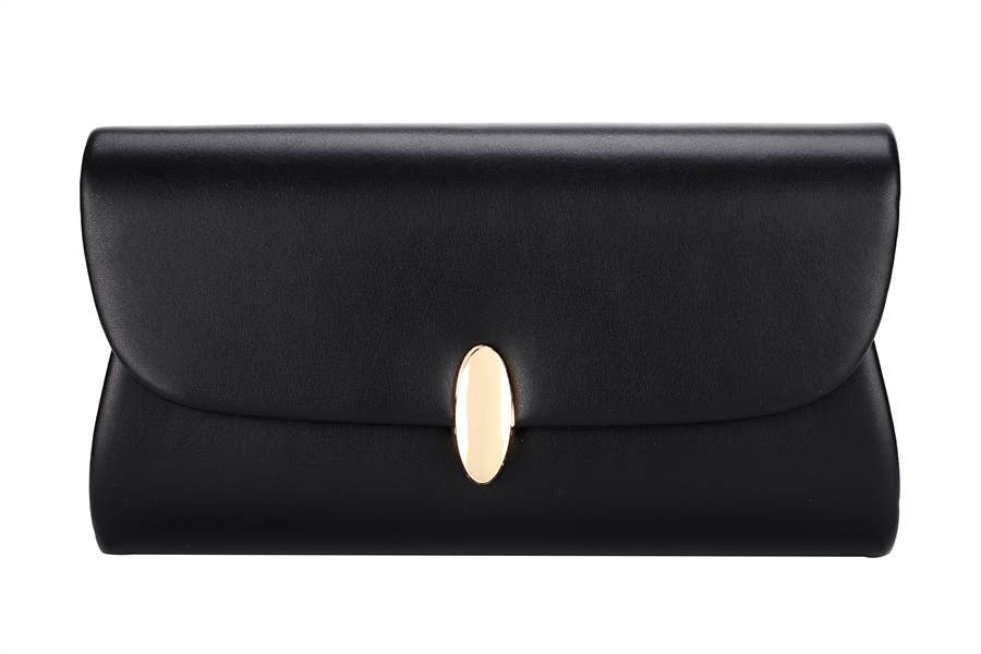 Ladies Faux Leather Clutch Bag Evening Handbag