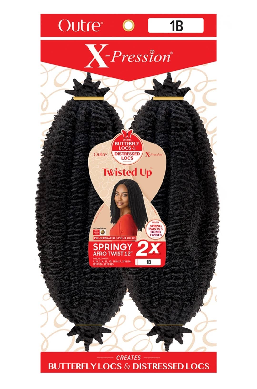 Outre Crochet Braid Twisted Up 3X Springy Afro Twist