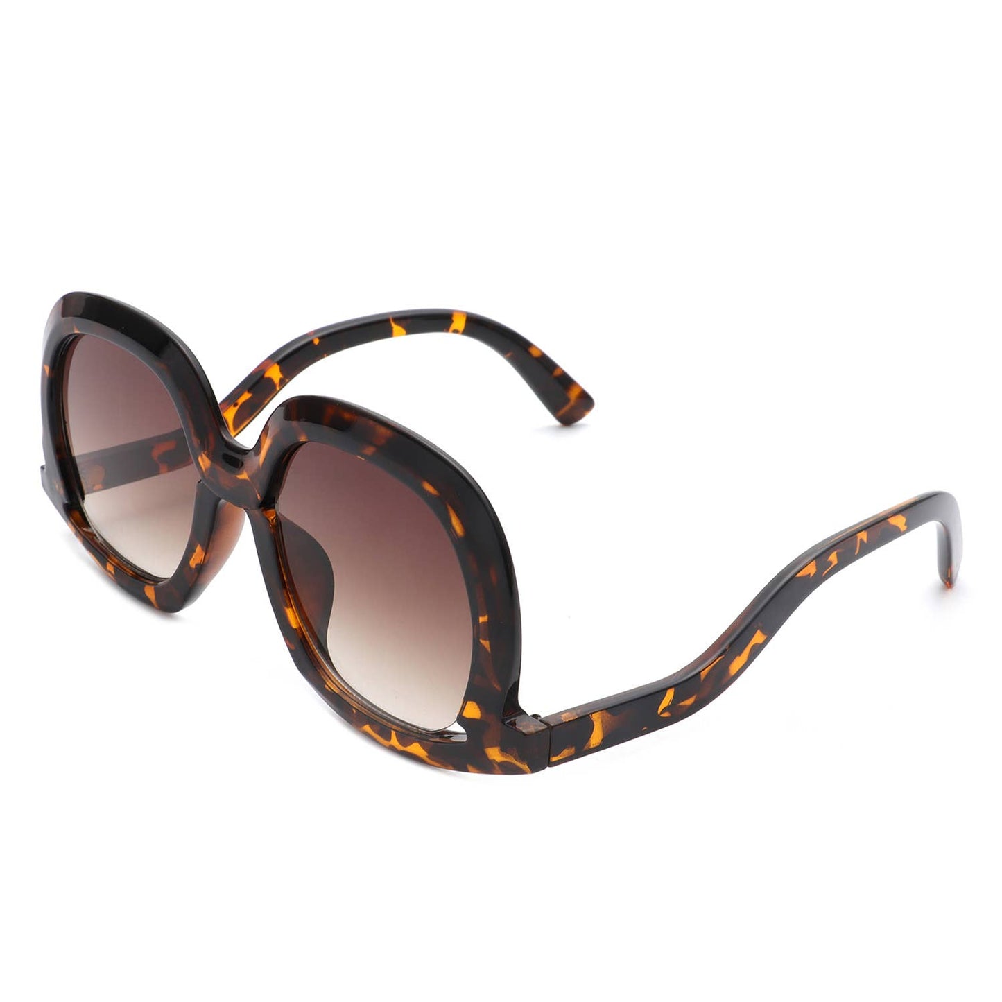 Women Round Oversize Geometric Irregular Fashion Sunglasses