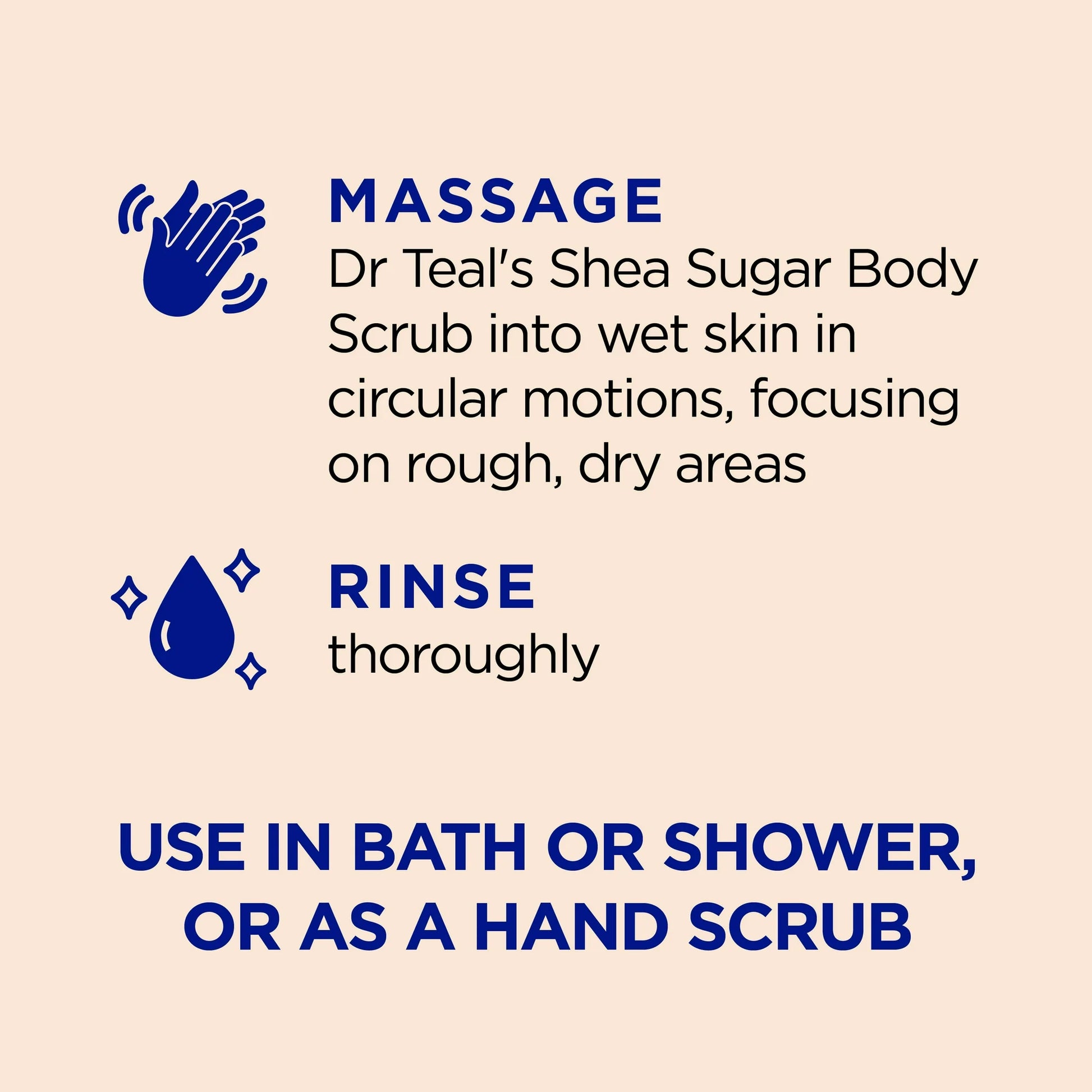 a poster with instructions for how to use a hand scrub