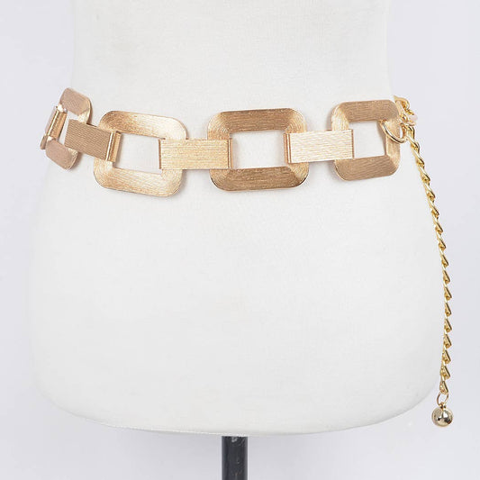 Multi Square Metal Chain Belt