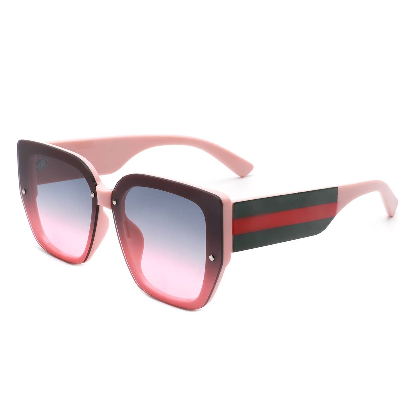 Women Square Tinted Oversize Chunky Fashion Sunglasses