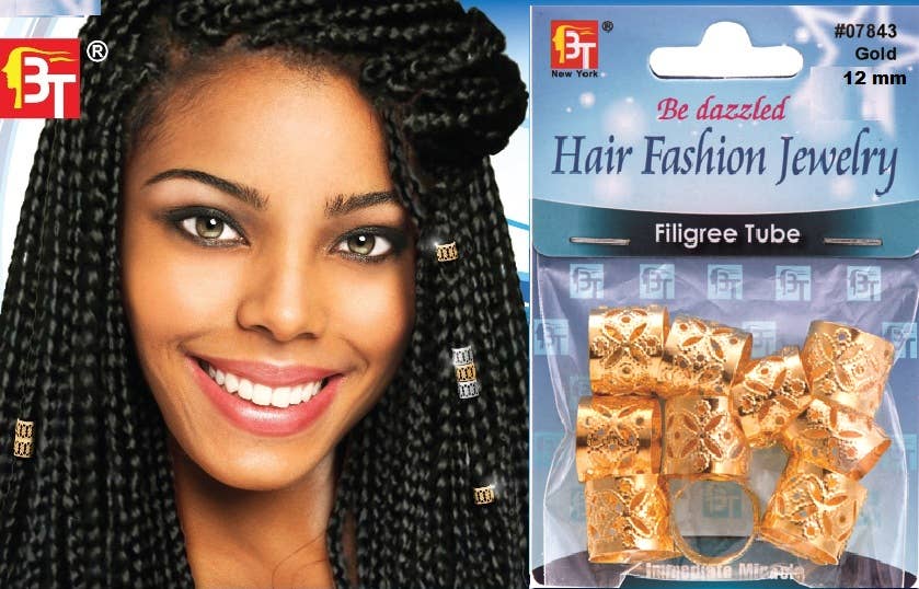 BRAID JEWELRY FLIGIREE TUBE-12 MM GOLD