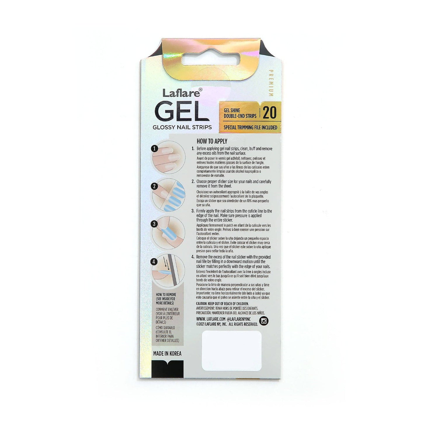 GEL NAIL STRIPS - 45735 Black See Through Leopard