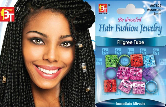 BRAID JEWELRY FLIGIREE TUBE-8 MM ASSORTED