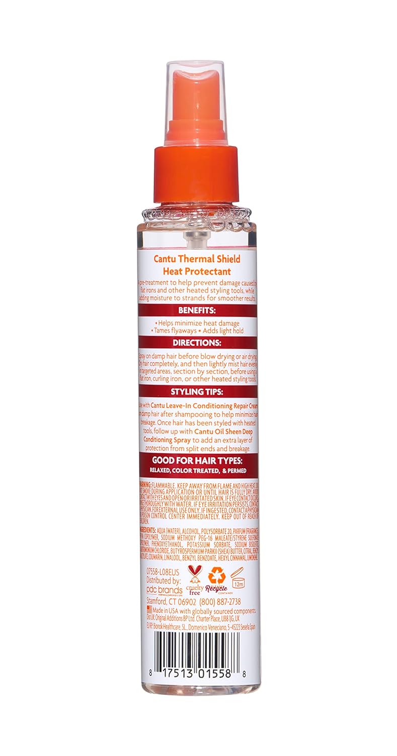Cantu Thermal Shield Heat Protectant with Shea Butter, 5.1 fl oz