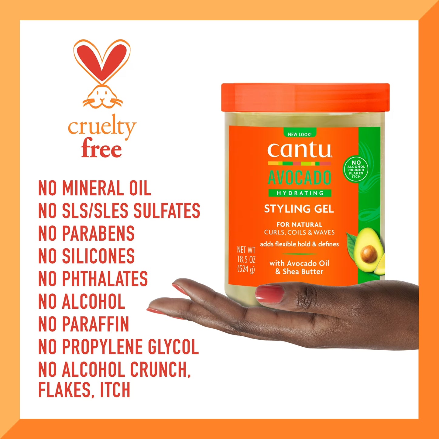 Cantu Avocado Hydrating Curl Gel – 18.5 oz