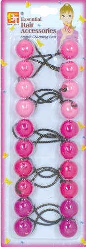 PONYTAIL HOLDERS - 10/PACK - 20MM - MIX COLORS 4