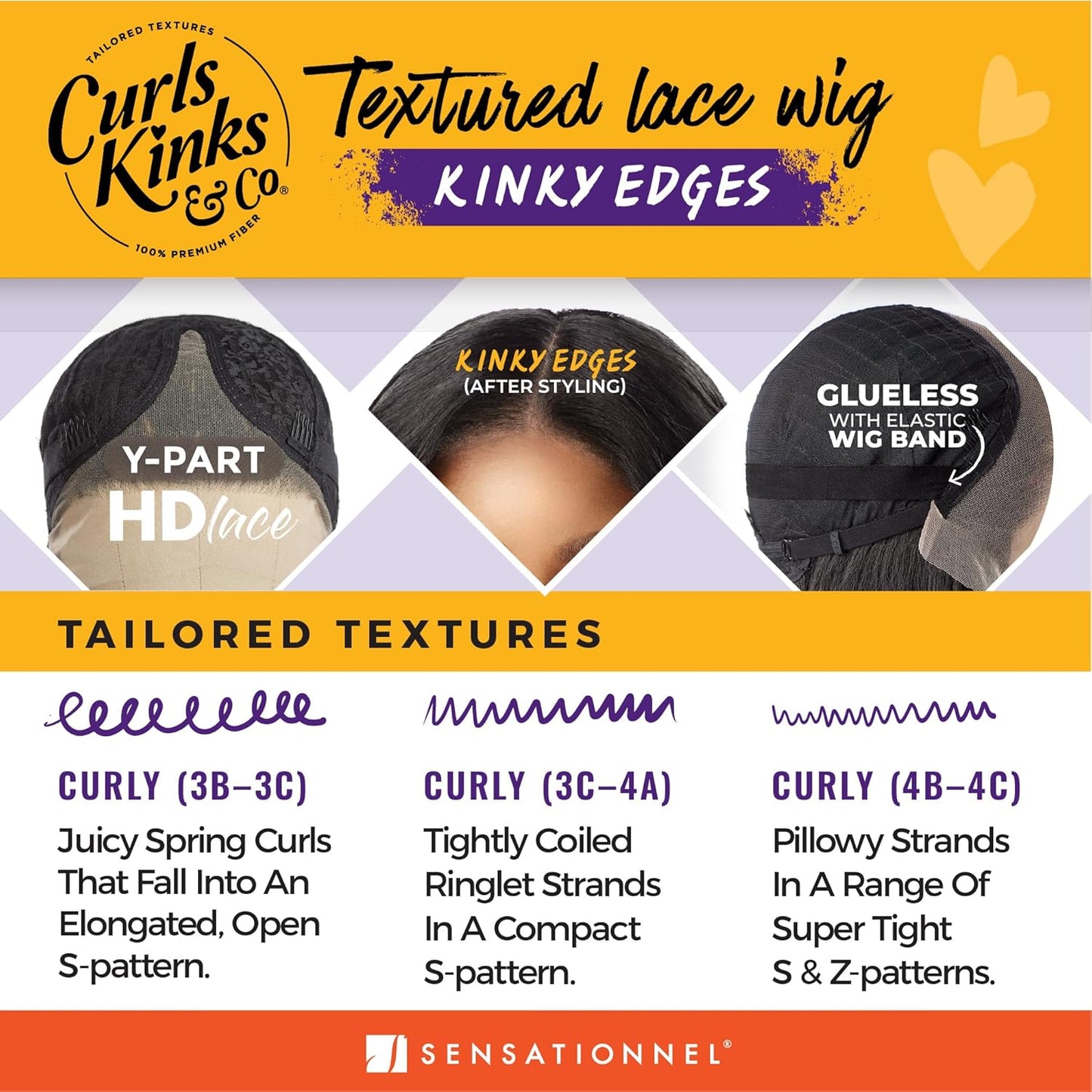 Sensationnel Curls Kinksandco Kinkyedges Wig