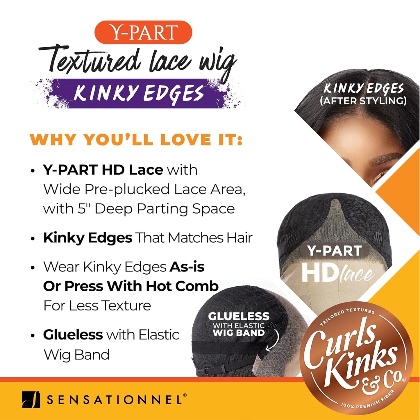 Sensationnel Curls Kinksandco Kinkyedges Wig
