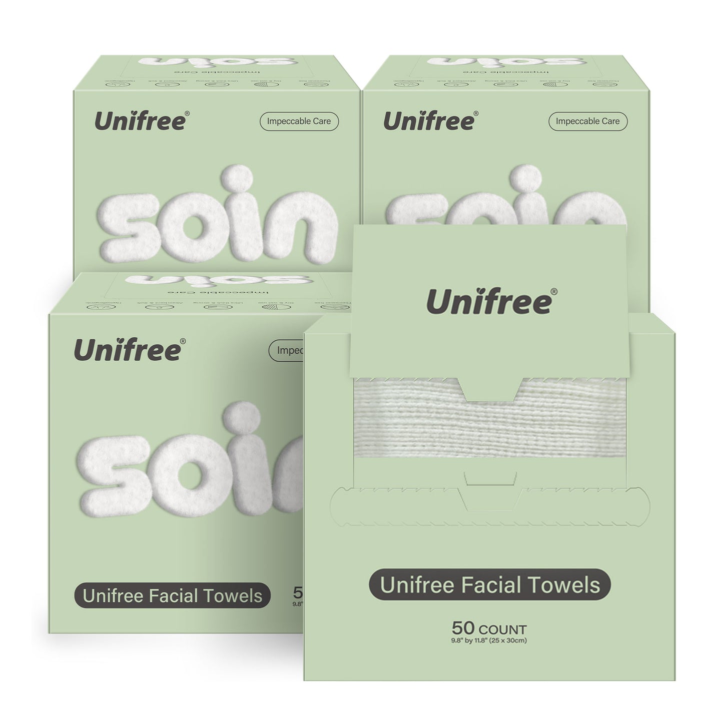 UNIFREE DISPOSABLE FACE TOWELS