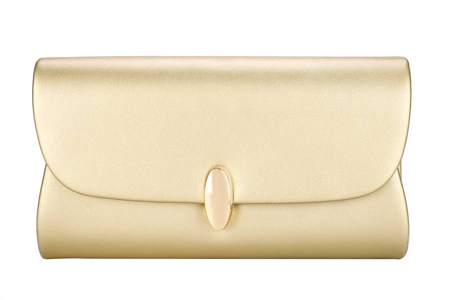 Ladies Faux Leather Clutch Bag Evening Handbag