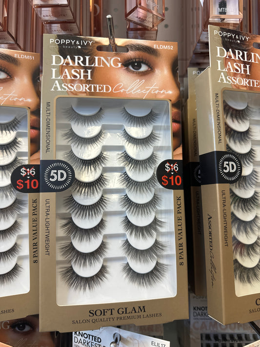 P&I DARLING LASHES ASSORTED 8 PK SOFT					 GLAM