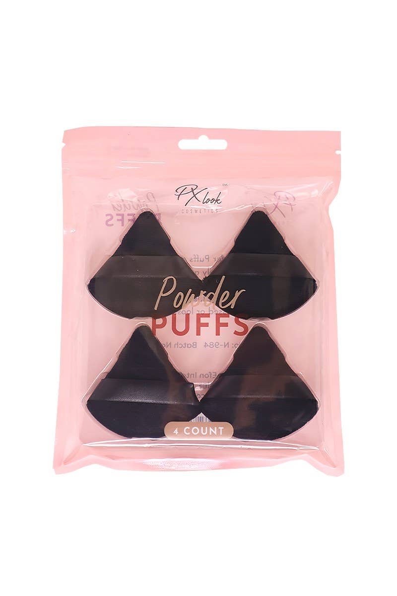 PxLook Black 4pcs Powder Puff Set