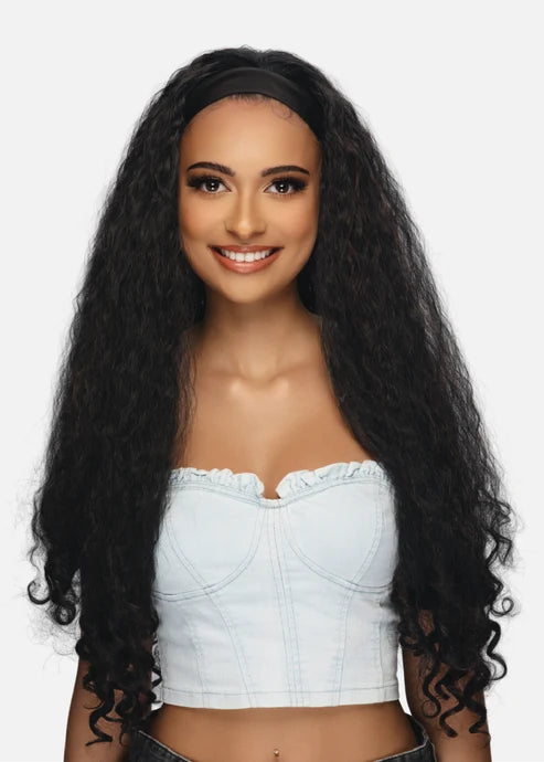 26” LOOSE BURMESE CURLY HEAD BAND WIG