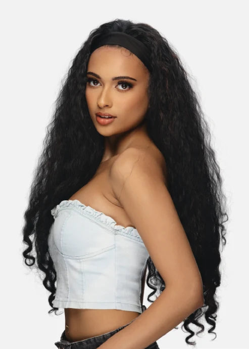 26” LOOSE BURMESE CURLY HEAD BAND WIG