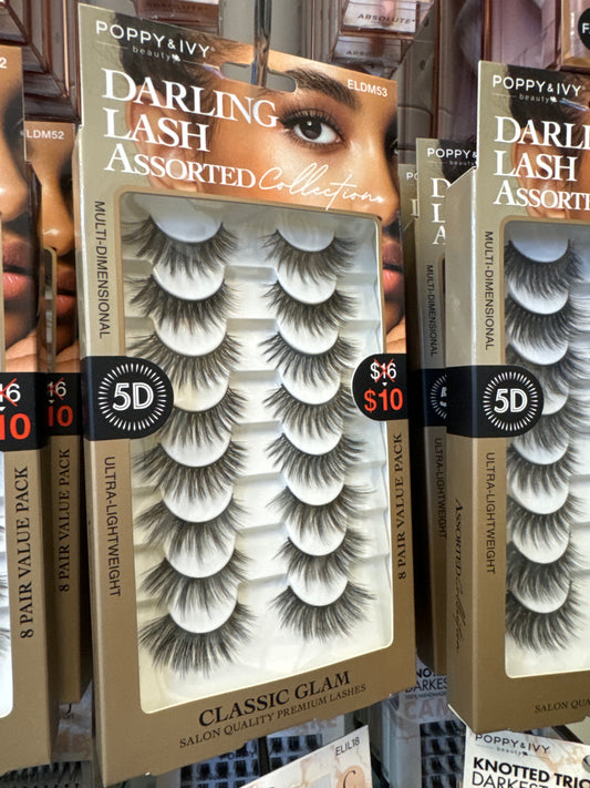 P&I DARLING LASHES ASSORTED 8 PK CLASSIC					 GLAM