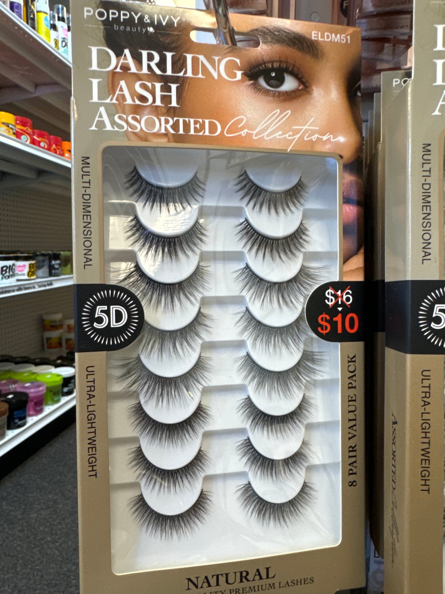 P&I DARLING LASHES ASSORTED 8 PK NATURAL