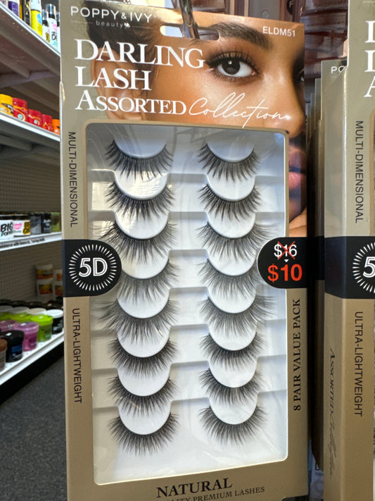 P&I DARLING LASHES ASSORTED 8 PK NATURAL
