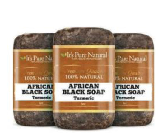 IT’S PURE AFRICAN BLACK SOAP TURMERIC