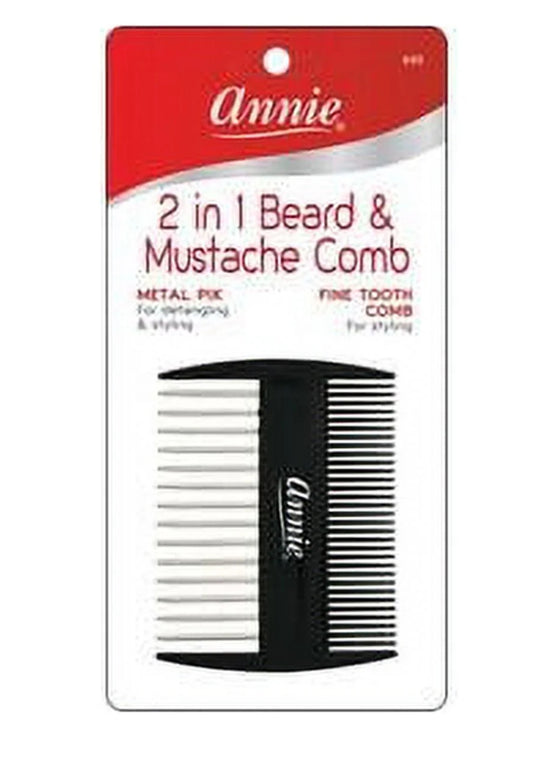 ANNIE COMB 2 IN 1 BEARD & MUSTACHE