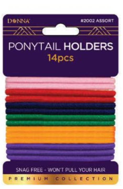 DONNA PONYTAIL HOLDERS ASST