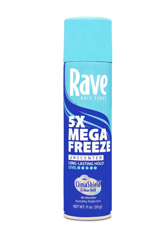 RAVE 5X MEGA FREEZE HAIRSPRAY FIRM HOLD