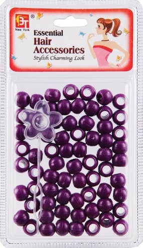 ROUND BEADS -  LARGE - PURPLE