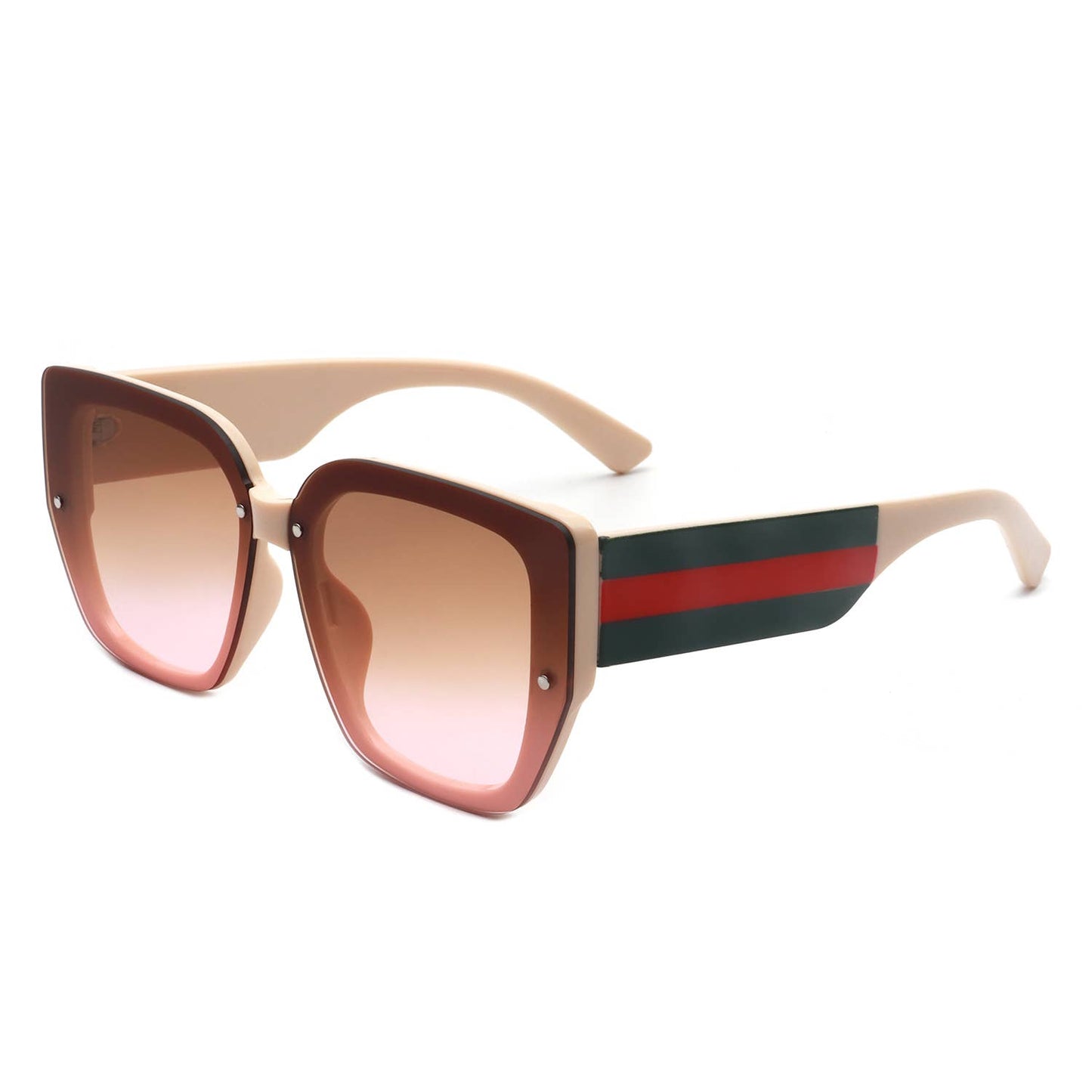 Women Square Tinted Oversize Chunky Fashion Sunglasses