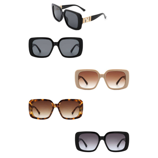 Square Chic Flat Top Tinted Women Fashion Sunglasses