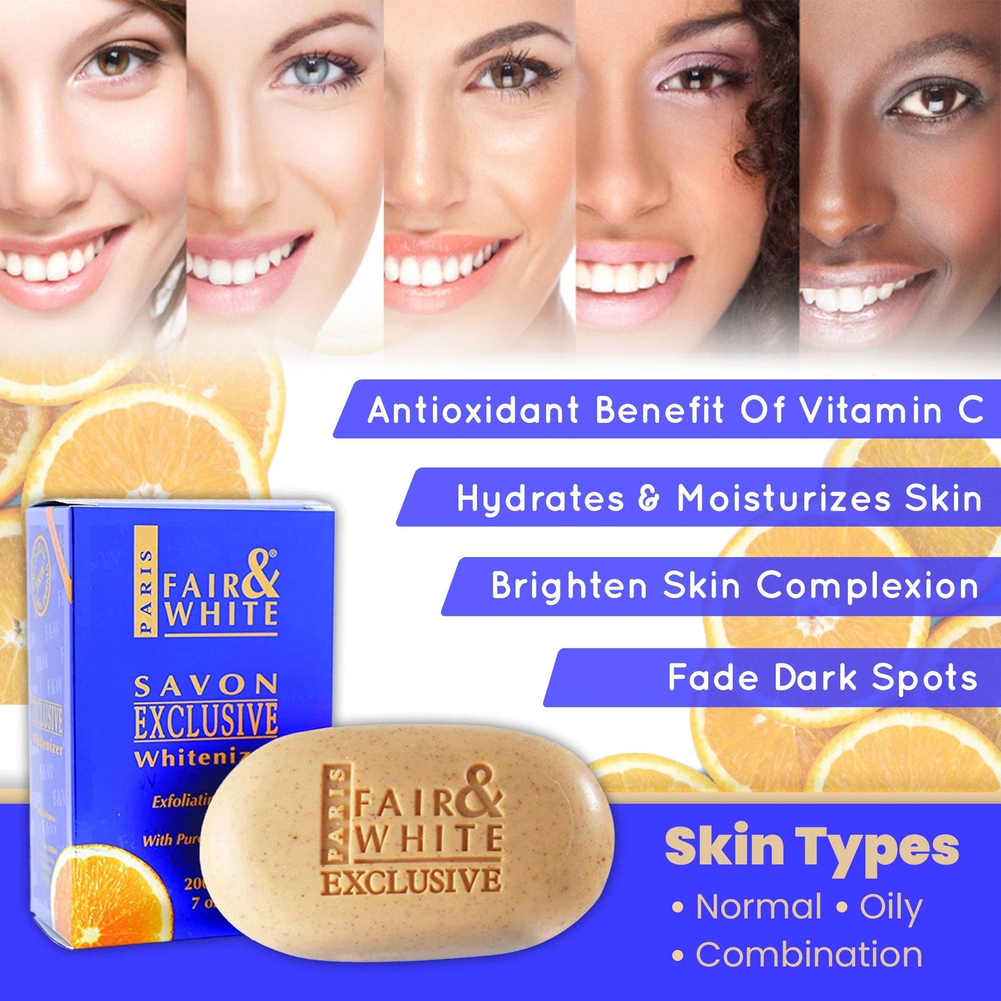 Fair & White Exclusive Exfoliating Soap with Pure Vitamin "C